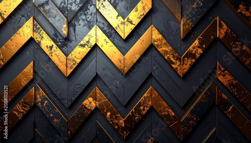 Minimal metallic abstract zig zag backdrop for design use 2
