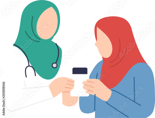 Doctor aids patient