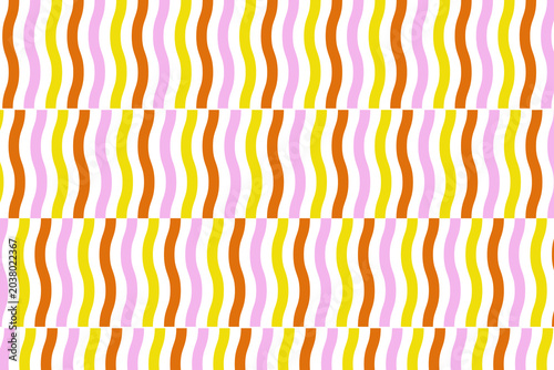 Foto Patron sin cortes de lineas onduladas en color rosa, amarillo y naranja, fondo retro