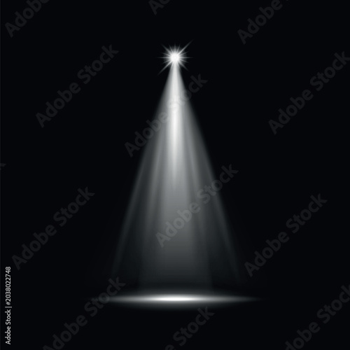 Foto Dramatic spotlight on stage, overlay effect vector element