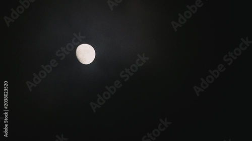 Tokyo, Japan - May 28, 2026: The moon and fast Moving clouds at night