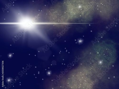 Tableau sur toile Supernova Explosion and Interstellar Nebula in Deep Space