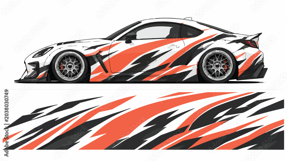 Obraz premium Sport Car Racing Stripe Design.