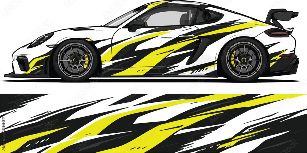 Obraz premium Sport Car Racing Vehicle Side View 13.
