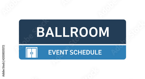 Foto Ballroom Event Schedule Signage for Hotel Conference Center