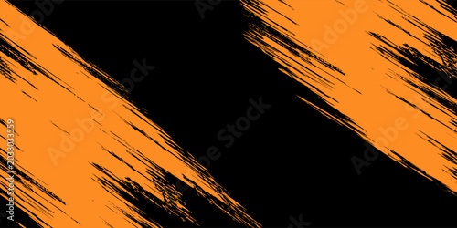 orange black brush Car sticker wrap pattern banner abstract sporty lines black orange color combination grunge brush modern pattern racing motorsport vector design, Eps 10.