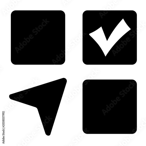 Cuadro en lienzo selection Solid icon
