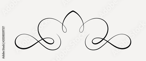 Foto Elegant decorative flourish design vector