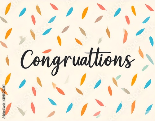 Congratulations card with confetti