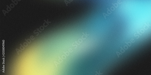 Quadro su tela Abstract grain texture background with soft gradients of blue yellow and dark gr