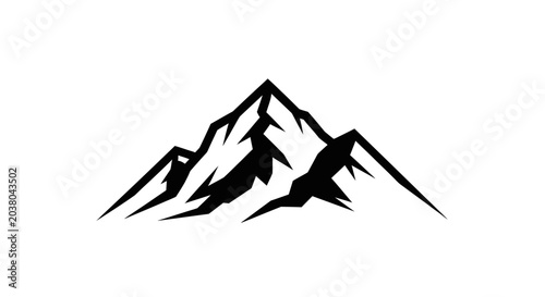 Фотография Black Mountain Range Silhouette Graphic.