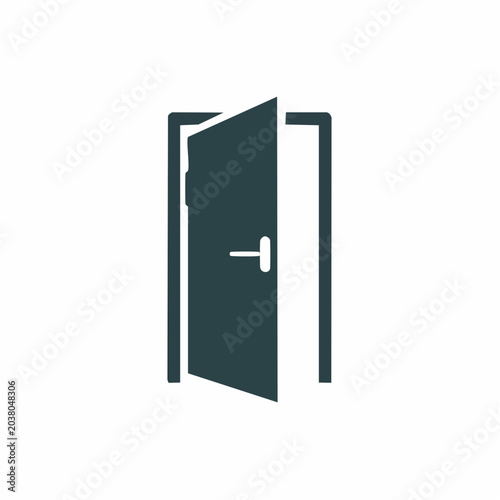 Open Door Symbolizing Opportunity Access and New Beginnings Vector Illustration