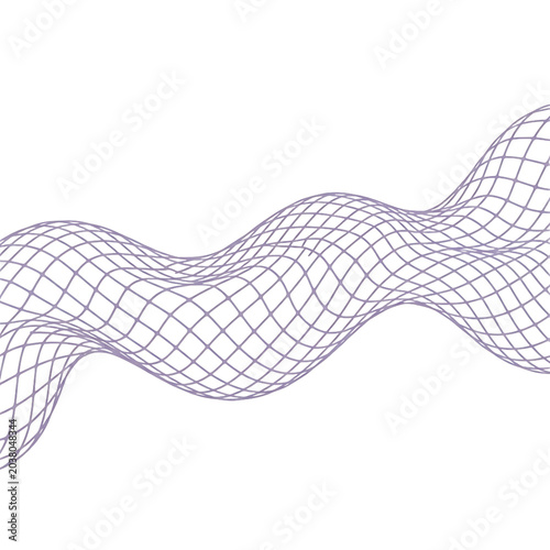 Tableau sur toile Wavy Metal Mesh Grid Pattern Closeup.