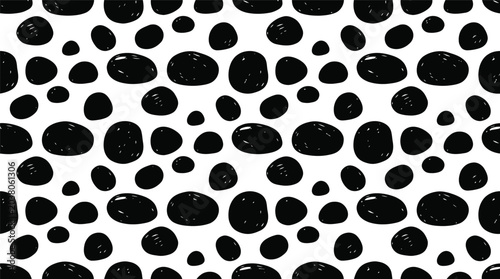 Foto Black and White Irregular Spot Pattern Background for Design and Textiles
