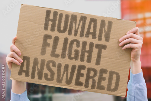 Obraz na plátně "Human Flight Answered" Mass displacement demands global policy solutions