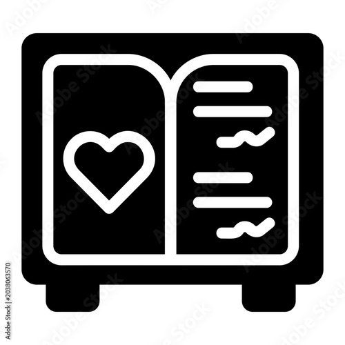 Bild auf Leinwand Guestbook Solid icon