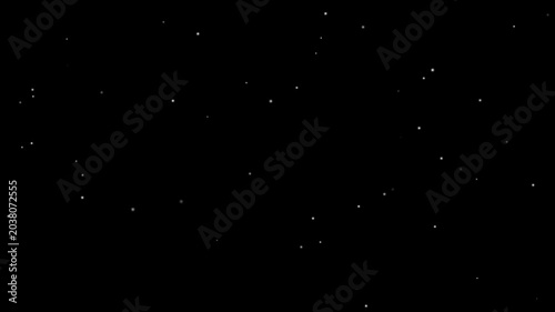Animated realistic detailed very small snow flakes slowly falling, White snow overlay layer isolated on black background.
White snow overlay layer on black background