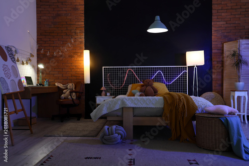 Interior of dark children's...