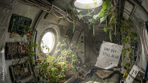 Garden inside dead space station core