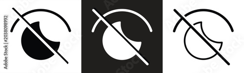 Cuadro en lienzo Sensitive content icon, crossed-eye icon
