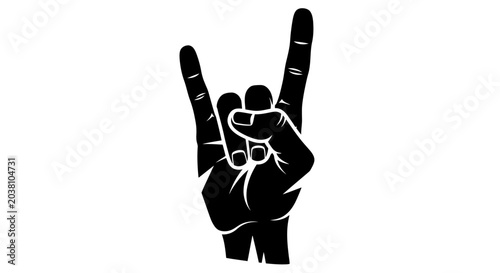 Fotografie Black hand gesture sign language symbol.
