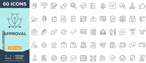 Foto Approval icon set