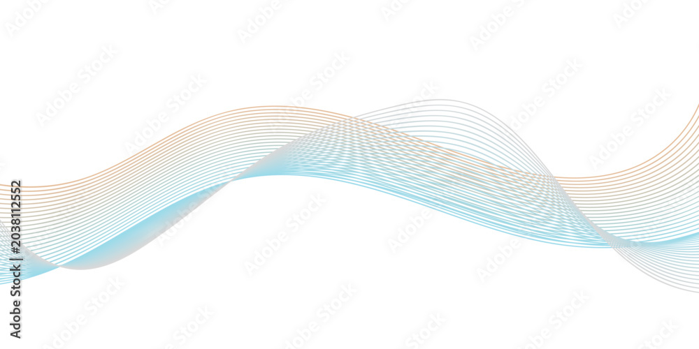 Fototapeta premium Abstract Blue Wave Background with Flowing Lines and Modern Vector Design