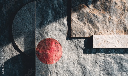 Abstract Shapes on Textured Background