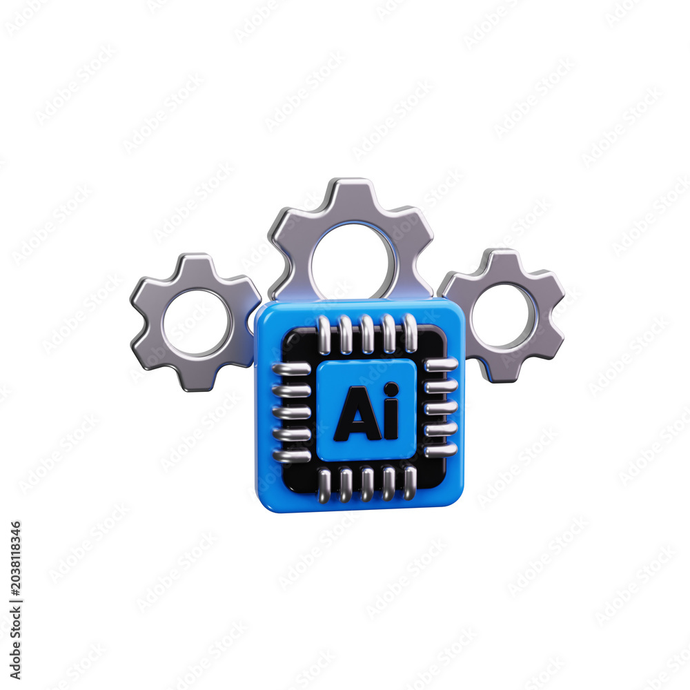 Fototapeta premium IoT automation 3d render icons