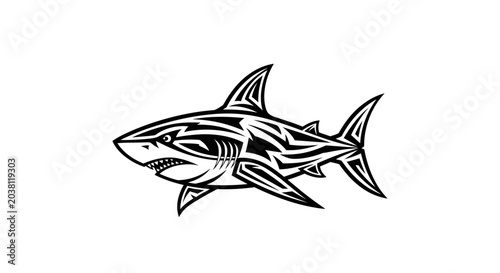 Photos Tribal Shark Tattoo Design