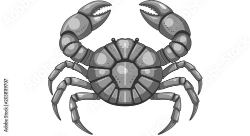 Stylized Crab Zodiac Sign Illustration, Cancer Constellation Symbol