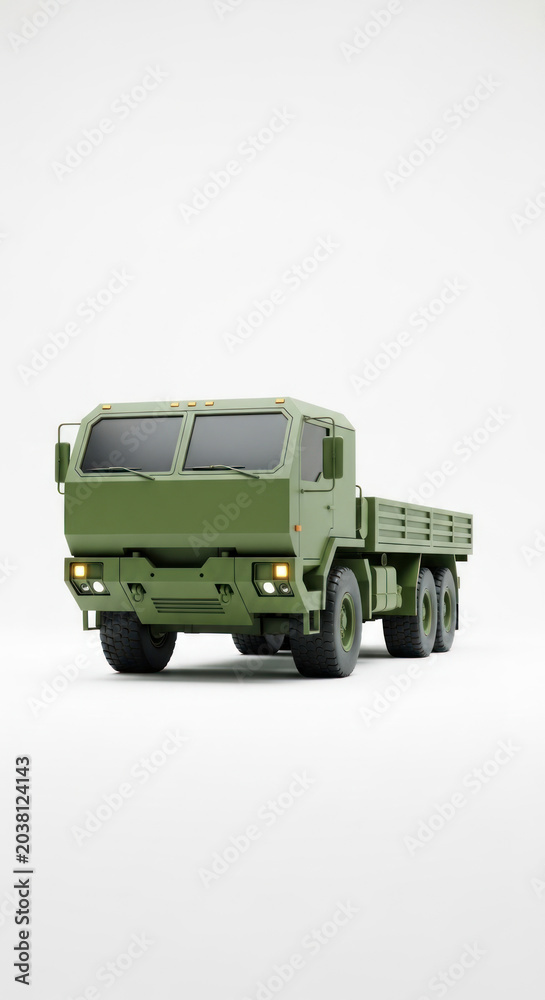 Obraz premium Military truck illustration against transparent background for various applications