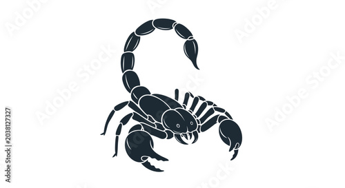 Foto Scorpion Silhouette Icon Vector Illustration Isolated on White Background