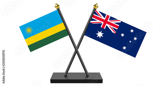 Flag of Australia and Rwanda