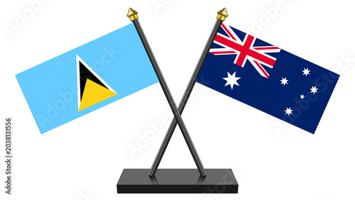 Flag of Australia and Saint Lucia