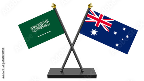 Flag of Australia and Saudi Arabia