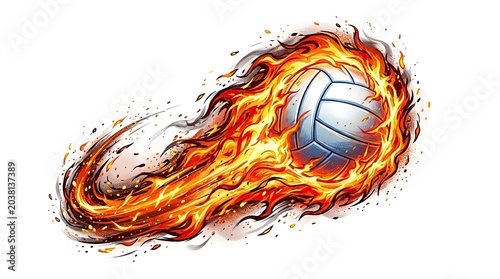 fire ball in flames
