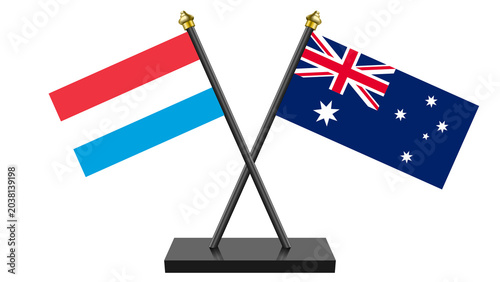 Foto Flag of Australia and Luxembourg