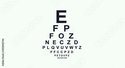 Schilderij op canvas Eye Chart Test - Vision Acuity Examination