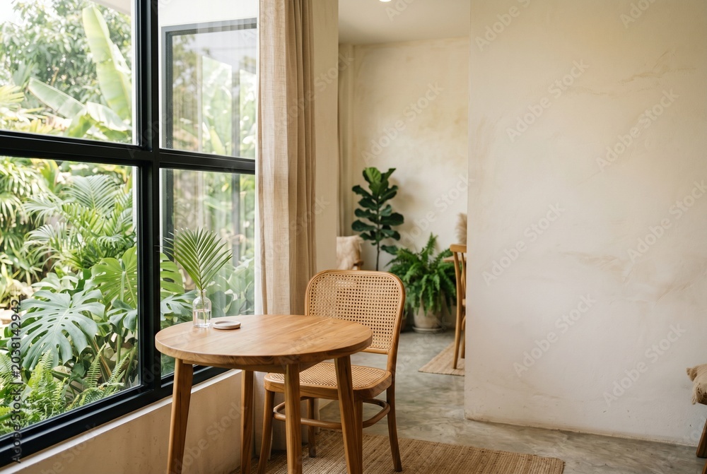 Fototapeta premium table and chairs in the garden