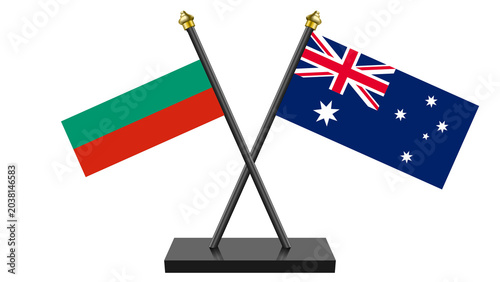 Flag of Australia and Bulgaria