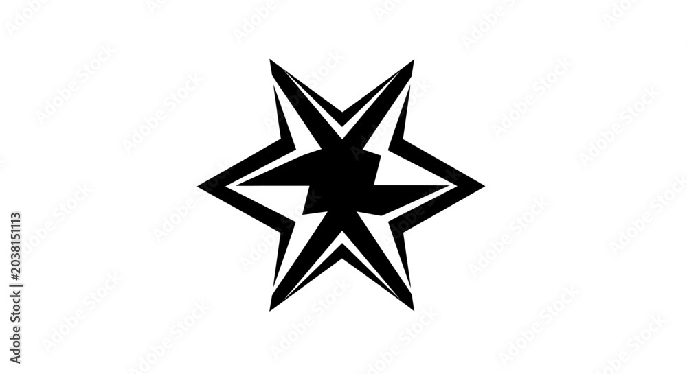 Obraz premium Abstract Black Starburst Geometric Design