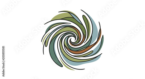 Abstract Swirling Vortex Graphic Design