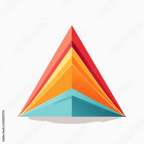 Vibrant flat triangle vector