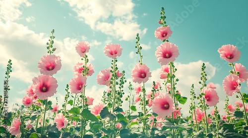 A beautiful floral scene featuring colorful and delicate flowers in a natural setting