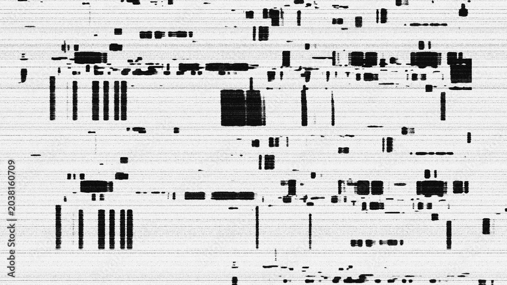 Naklejka premium Abstract Black-White Glitch