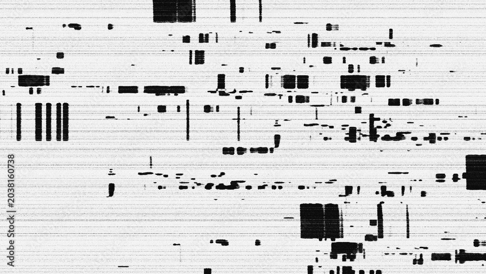 Naklejka premium Abstract Black-White Glitch