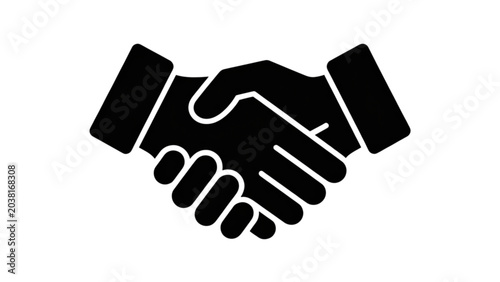 Fotografie Two hands shaking in a firm business handshake Vector