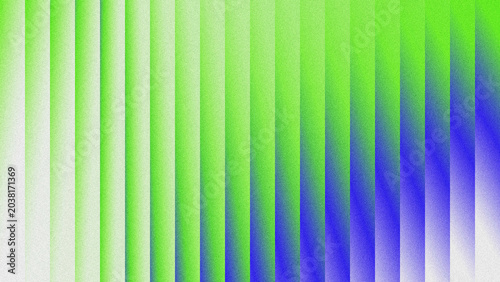 Foto Abstract background with vertical gradient stripes, shifting from bright lime green to deep blue with a grainy texture