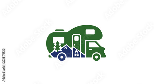 Photos Green Camper Van Travel Trailer.